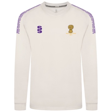 Cheshire 50s - Blast Long Sleeve Cricket Sweater - Ivory