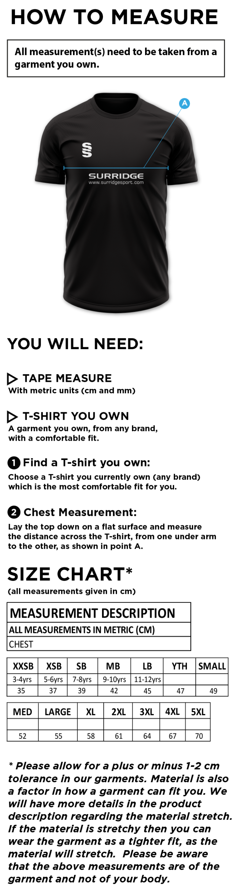 Cheshire Staff - Dual Games Shirt : Purple - Size Guide