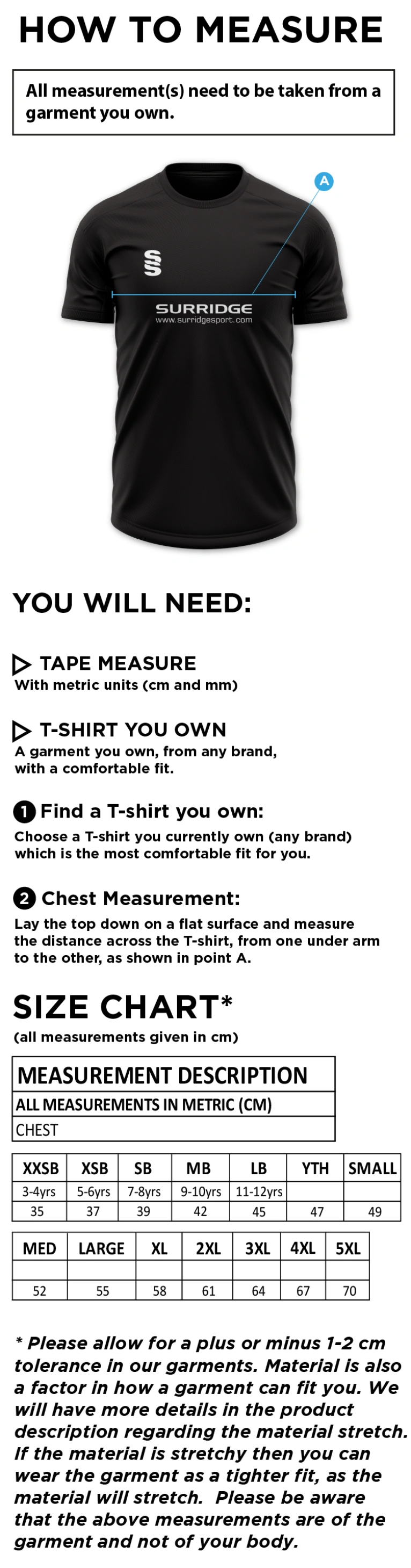 Cheshire Dual Games Shirt : Purple - Size Guide