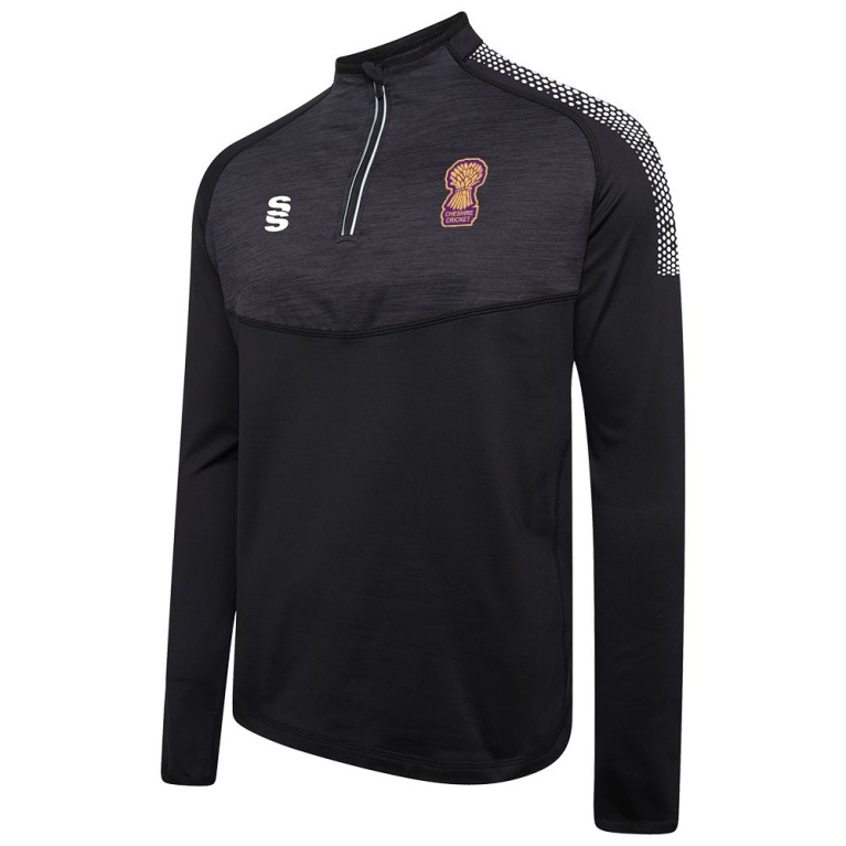 Cheshire Jaguars - 1/4 Zip Dual Performance Top :  Black