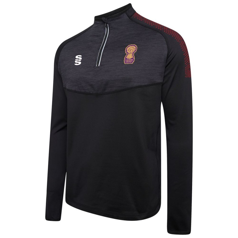 Cheshire Lions - 1/4 Zip Dual Performance Top :  Black