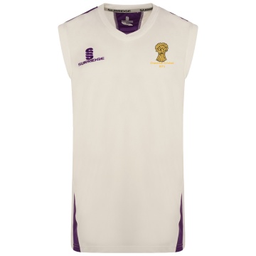 CHESHIRE CB 50s SLEEVELESS CRICKET SWEATER PURPLE