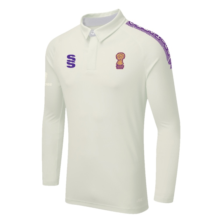 Cheshire County - Dual Cricket Shirt Long Sleeve - Unisex Fit