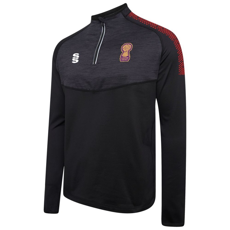 Cheshire Panthers - 1/4 Zip Dual Performance Top :  Black