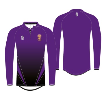 CHESHIRE CRICKET BOARD SUBLIMATED POLO SHIRT Long Sleeve-Purple